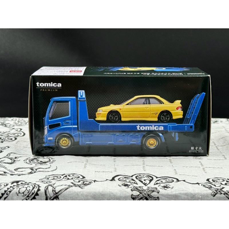 正版 多美 多美小汽車 載運車 Subaru Impreza WRX Type R STI Tomica Premium-細節圖5