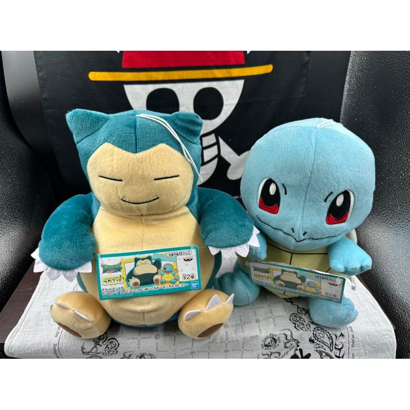 正版 寶可夢 卡比獸 傑尼龜 太陽&月亮 景品 娃娃 Bandai 萬代 Pokémon 7吋 中型-細節圖2