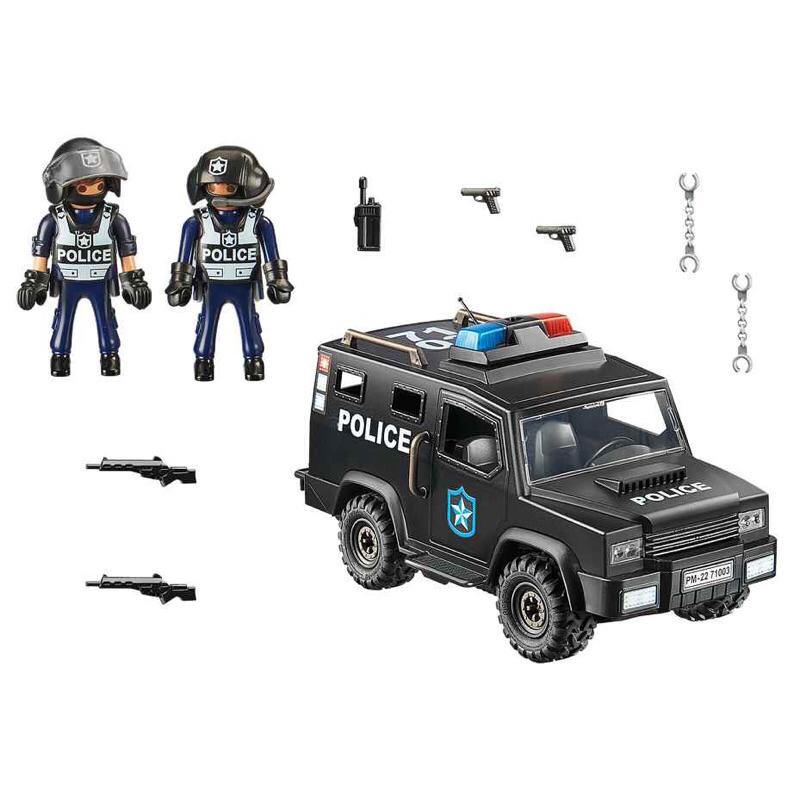 正版 德國 摩比人 特警部隊組 Playmobil 可動 人偶 積木 公仔 71003-細節圖5