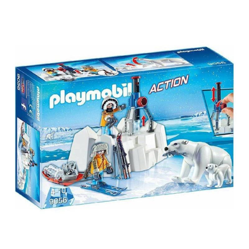 正版 德國 摩比人 北極熊觀察探險家 Playmobil 9056 積木 可動 公仔
