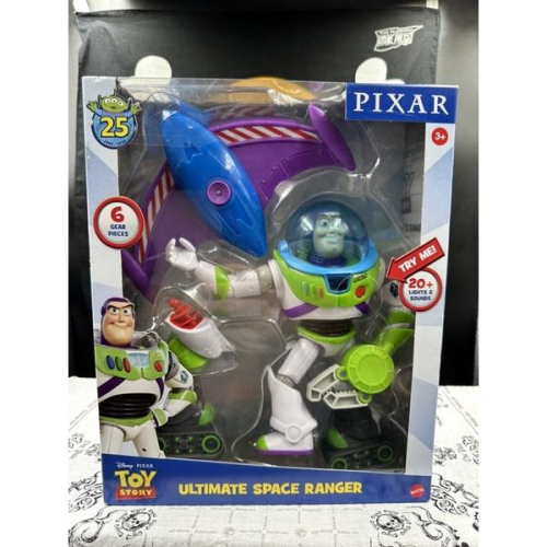 正版 迪士尼 PIXAR 玩具總動員 巴斯光年 聲光互動玩具 MATTEL 終極太空騎警 可動 玩具