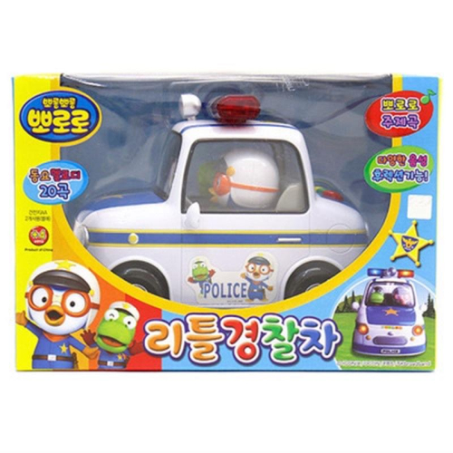 正版 韓國 PORORO 警察車 警車 企鵝 兒童玩具 迴力車