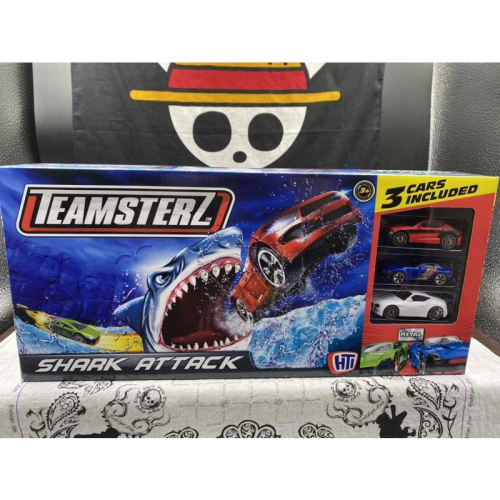 正版 美國 Teamsterz TZ 酷炫鯊魚車道組 合金車 小汽車 軌道 噴射 比賽