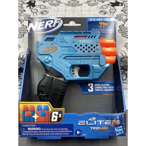 NERF 菁英 系列 射擊 三重奏 孩之寶 正版 白證 一次三發 玩具槍 子彈 軟膠