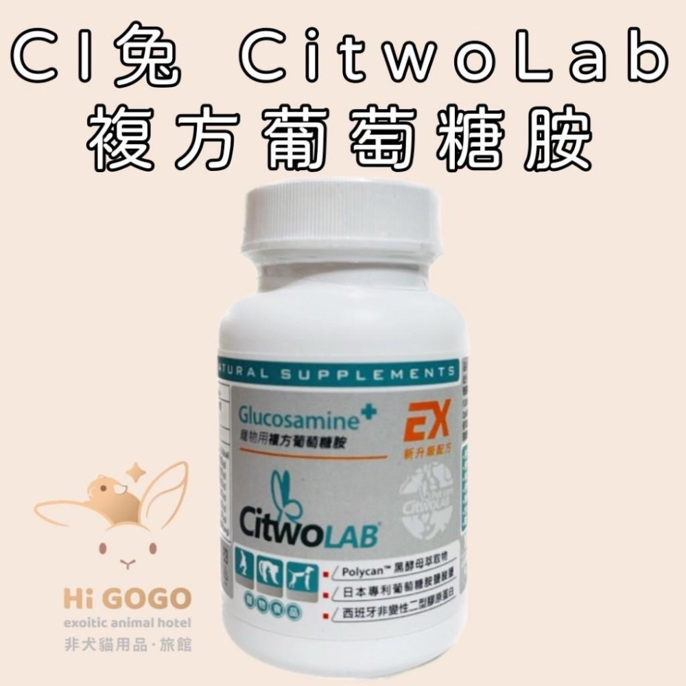 ◆HiGOGO◆ CI兔 Citwo LAB 試吃包 複方葡萄糖胺 護芯寶 果酸睛漾C 複合益生菌 兔子保健品-細節圖3