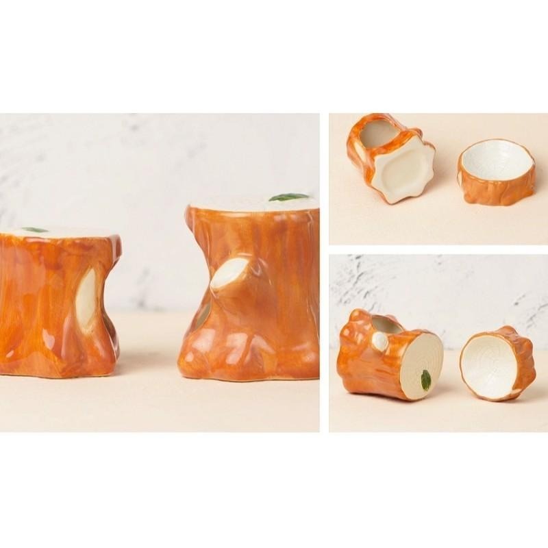 ◆HiGOGO◆樹樁陶瓷窩 倉鼠陶瓷窩 寵物窩 倉鼠小窩 寵物鼠窩 黃金鼠窩-細節圖2