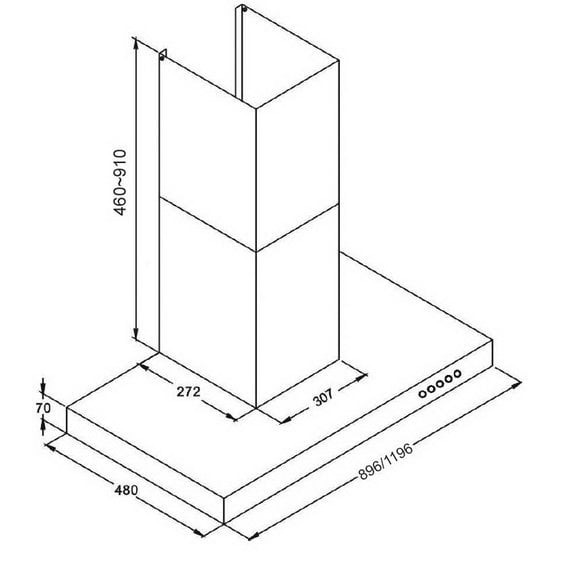 《日成》豪山-倒T型120cm除油煙機 (VTQ-1200-06AN) LED燈泡-細節圖3