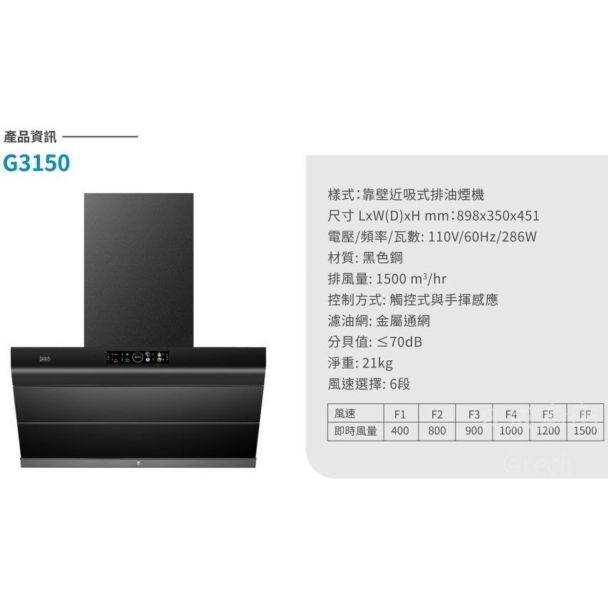 《日成》義大利 best 貝斯特 靠壁近吸式抽油煙機 G3150-細節圖2