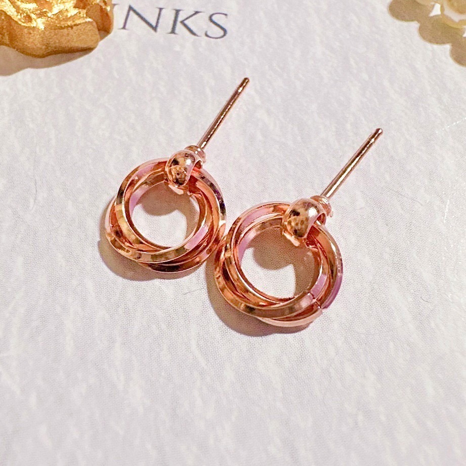 【正韓 多層細圈簡約耳環 】韓國耳環 韓國史品 女生飾品 女生耳環 時尚配件 首飾 耳環#WA7210-規格圖2