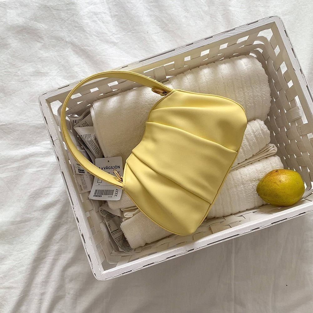 【韓版甜美氣質雲朵包】斜背包 腋下包 斜跨包 手提包 皺褶包 女生包包 韓系包包 包包 #CB0101-規格圖9