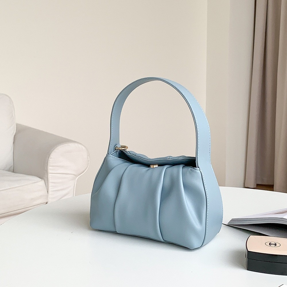 【韓版甜美氣質雲朵包】斜背包 腋下包 斜跨包 手提包 皺褶包 女生包包 韓系包包 包包 #CB0101-規格圖9