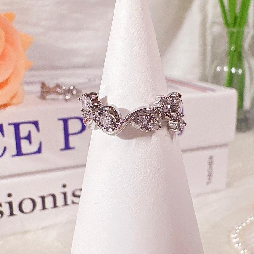 【輕奢水鑽設計款戒指】開口戒 鑲鑽戒指 造型戒指 女生戒指  CA0404-細節圖3