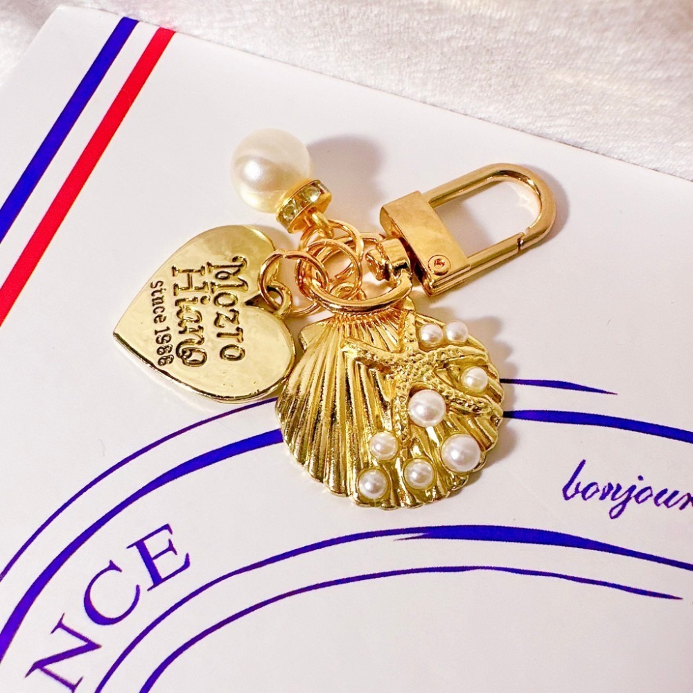 【珍珠貝殼愛吊飾】鑰匙圈 鑰匙扣 Airpods掛件 包包吊飾  飾品配件 手機吊飾 #CP0203-規格圖4