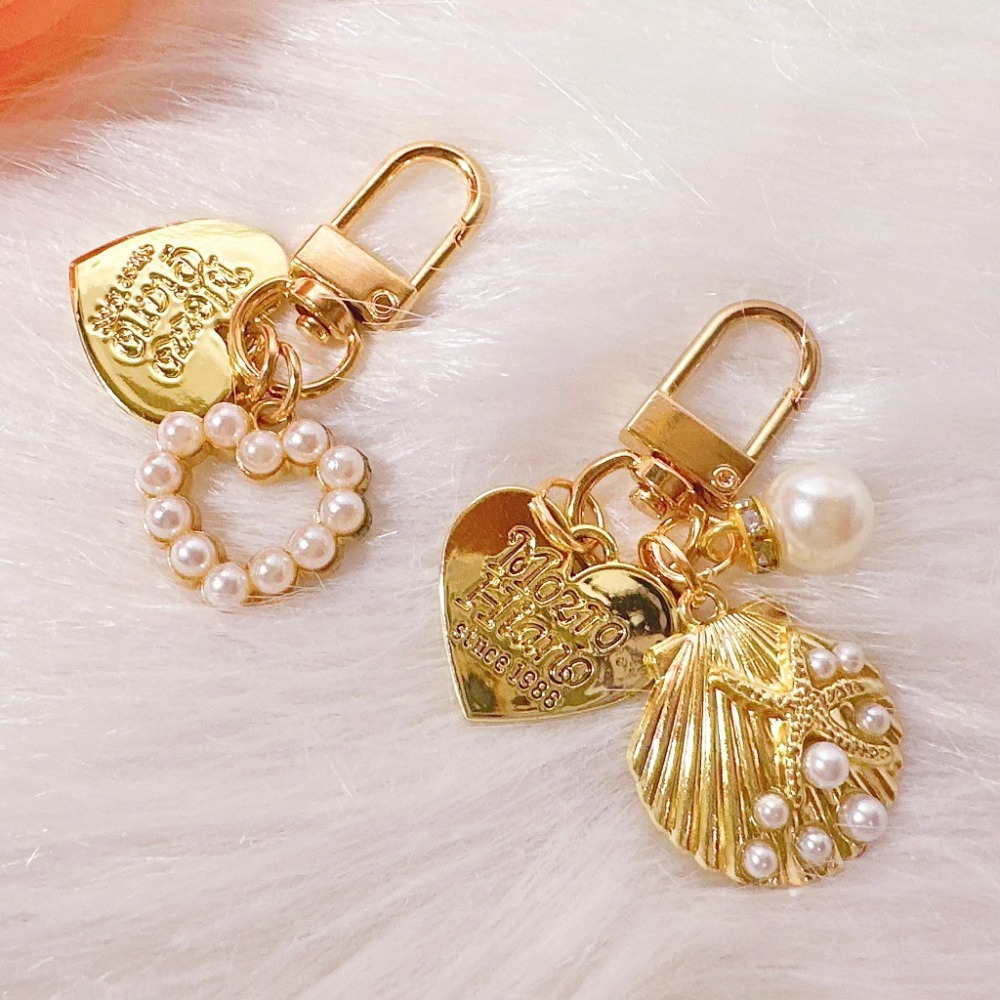 【珍珠貝殼愛吊飾】鑰匙圈 鑰匙扣 Airpods掛件 包包吊飾  飾品配件 手機吊飾 #CP0203-規格圖4