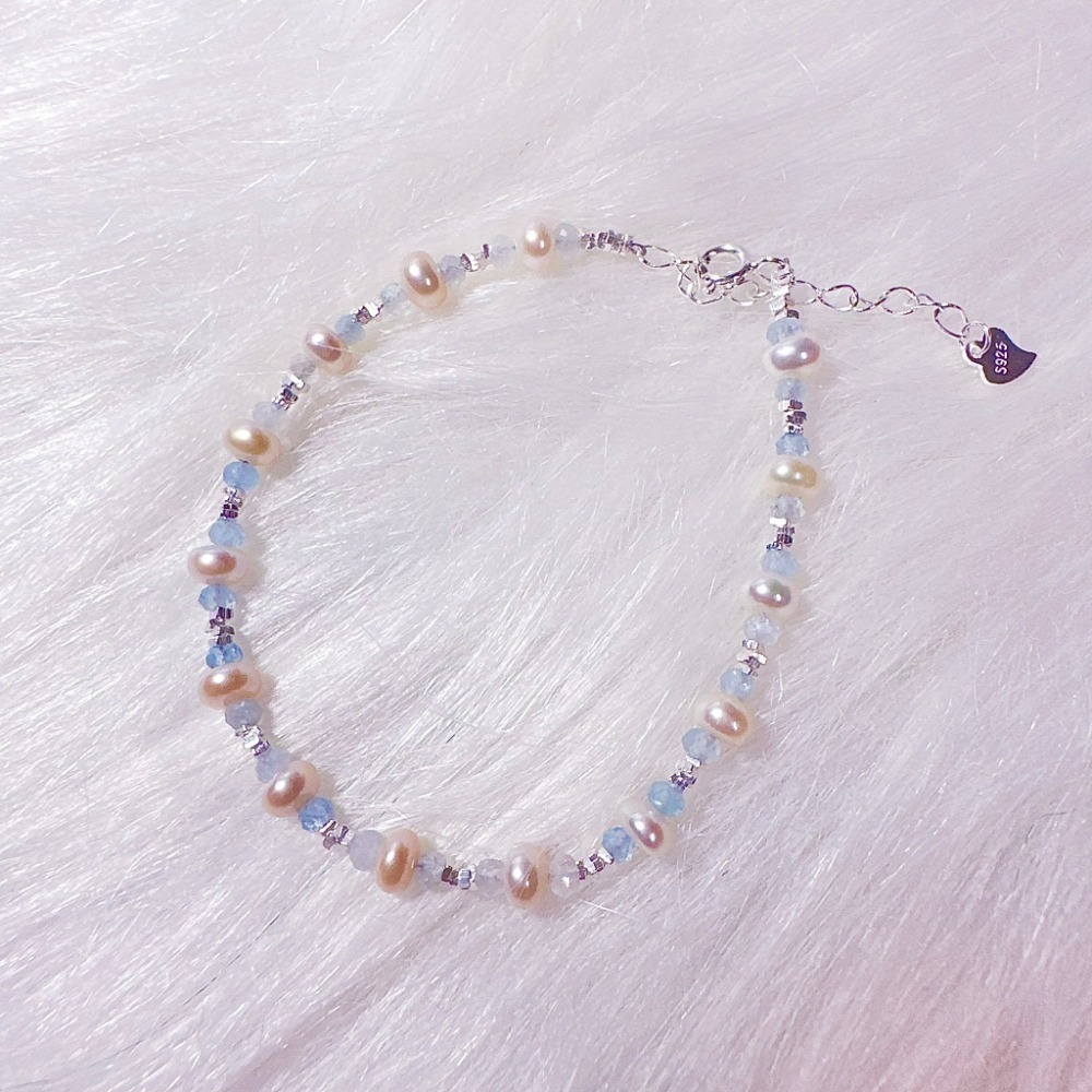 【925純銀 淡水珍珠小碎銀手鍊 】淡水珍珠 女生飾品 女生手鍊 飾品 手鍊 #CA0221-規格圖6