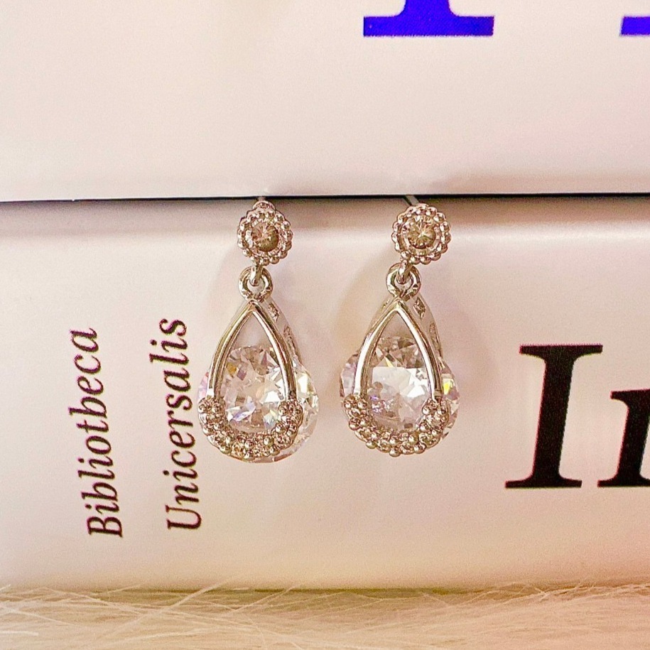 【正韓 水鑽輕奢水滴耳環】韓國飾品 韓國耳環 耳環 氣質 鑲鑽 甜美優雅 #WA7212-規格圖8