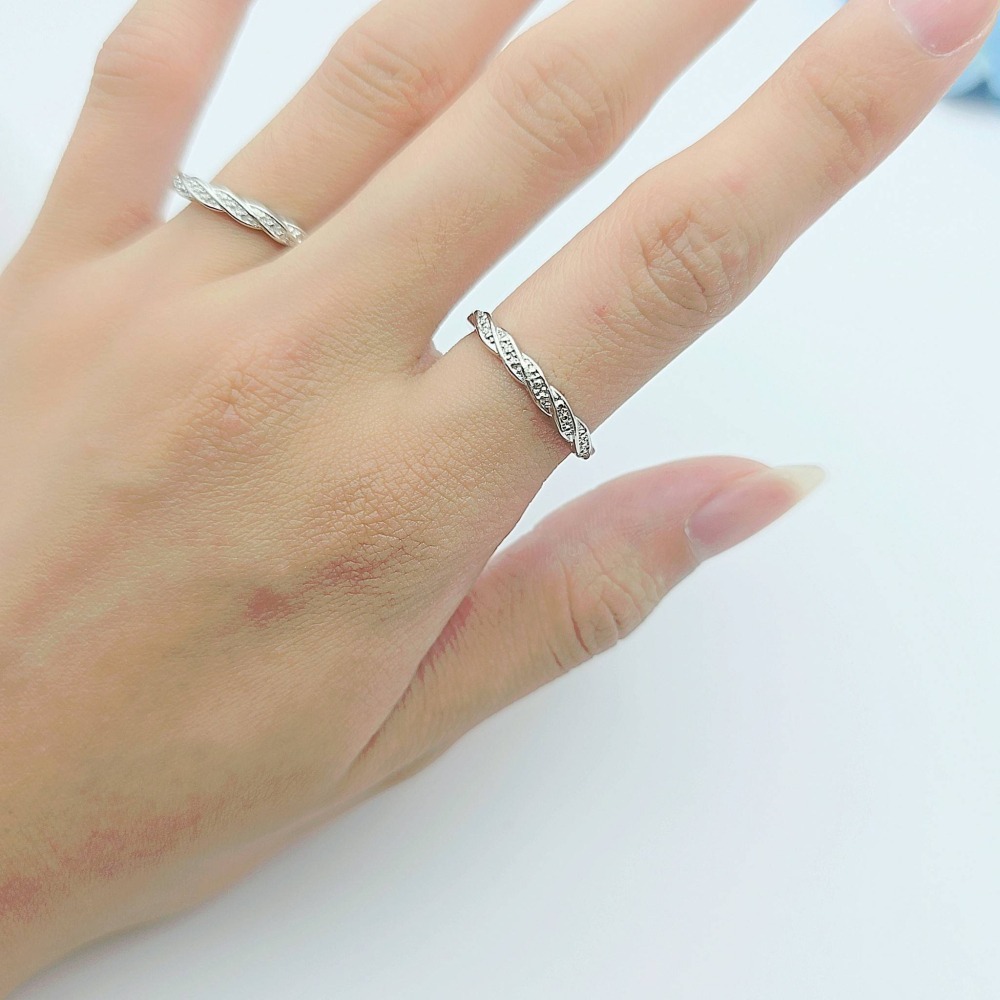 【簡約水鑽閃耀開口戒】戒指 飾品 首飾 手飾 時尚配件 #CA0101-細節圖3