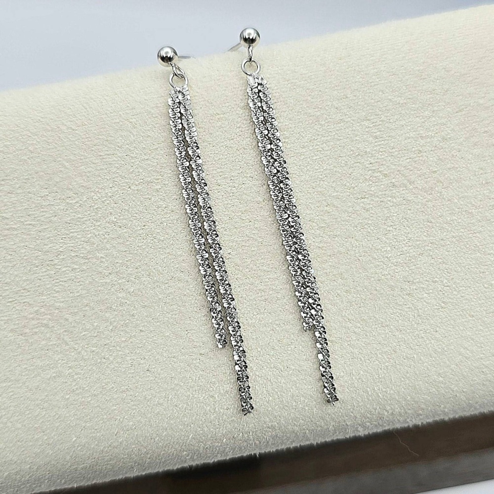 【925銀針 簡約流蘇耳環】日常百搭耳飾 小眾設計熱賣飾品 女生耳環 生日禮物 送禮 網紅推薦 CA0203-細節圖2