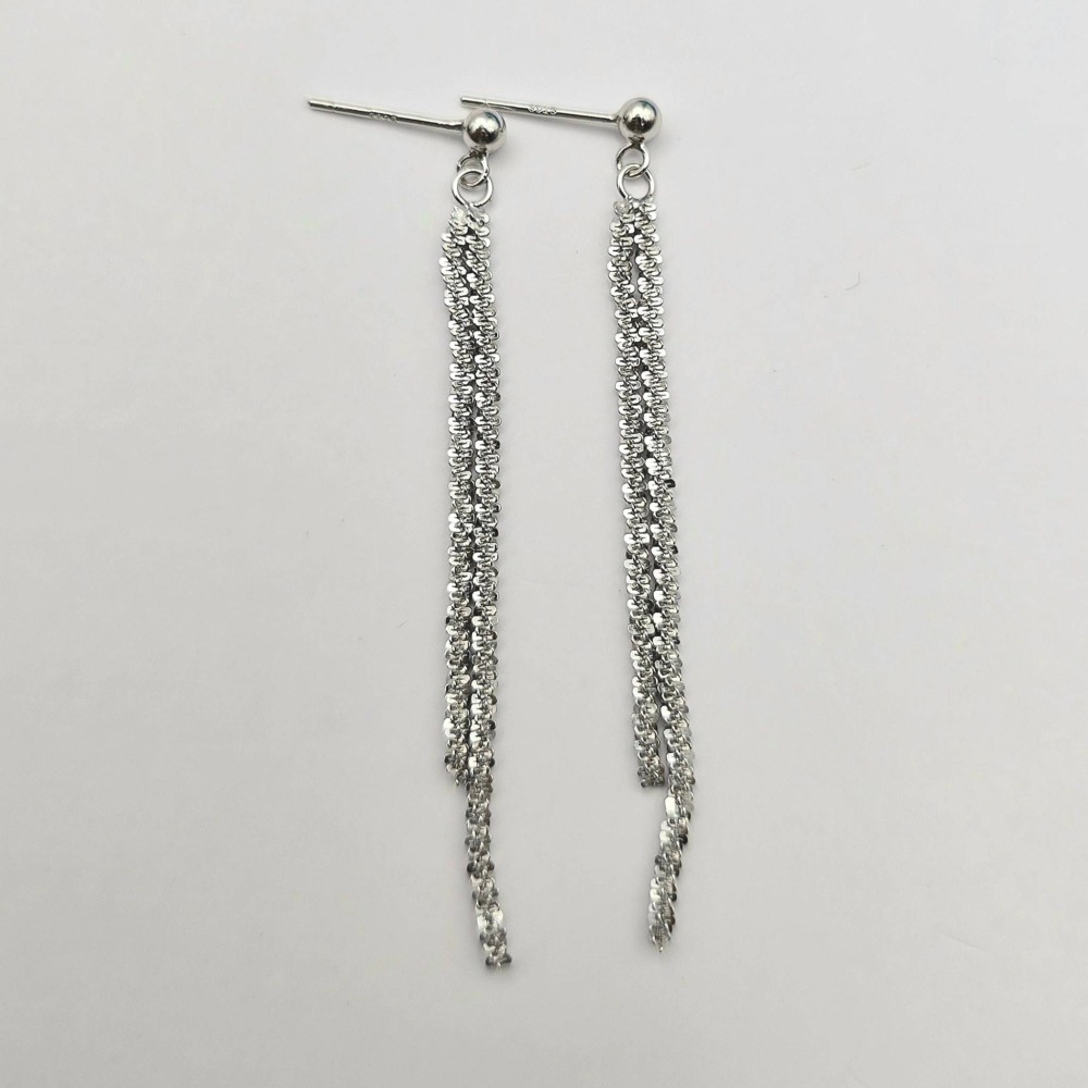 【925銀針 簡約流蘇耳環】日常百搭耳飾 小眾設計熱賣飾品 女生耳環 生日禮物 送禮 網紅推薦 CA0203-細節圖4