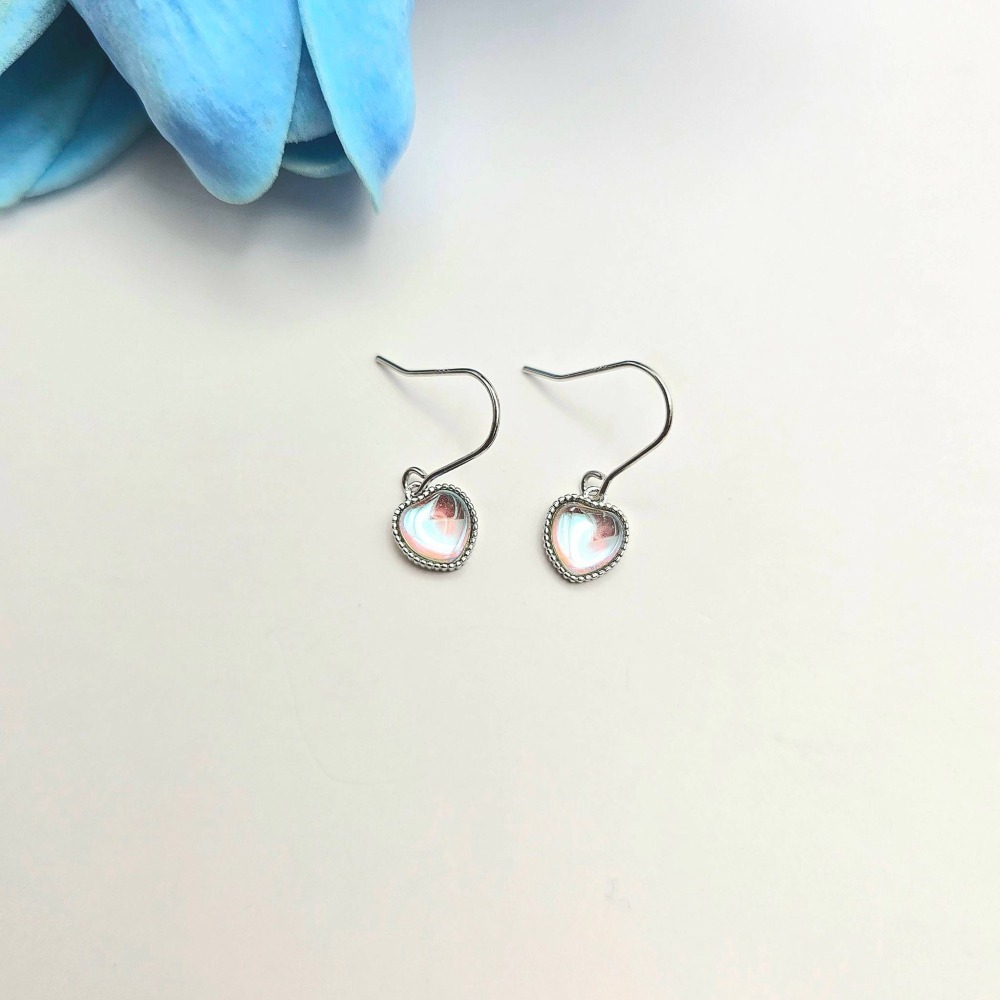 【月神之淚·星語】925純銀 韓系月光石耳環  氣質簡約耳環 耳飾 首飾 女生必備熱門飾品 送禮推薦 CA0206-細節圖2
