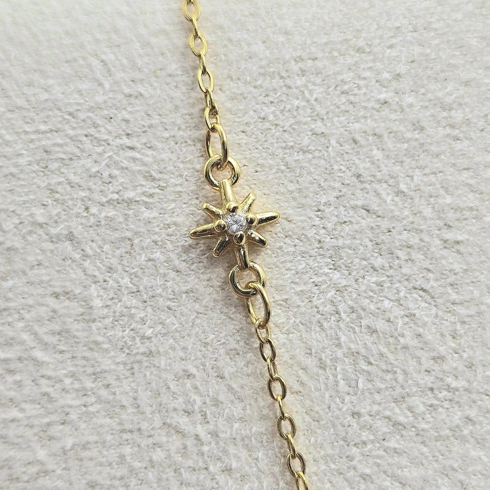 【陽光絮語】 S925 18K金 太陽項鍊 純銀頸鍊 鑲鑽造型項鍊 流行時尚 女生飾品 首飾 送禮推薦 CA0303-細節圖7