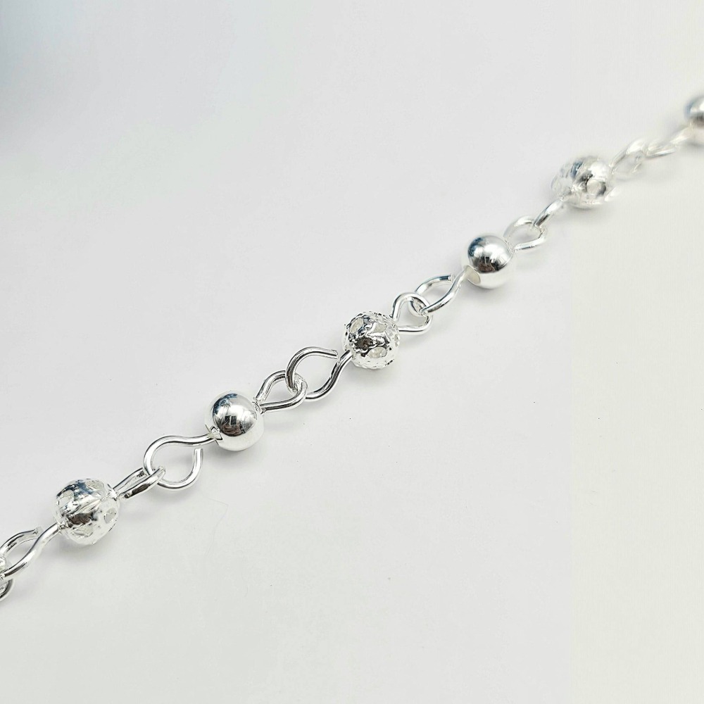 【925純銀 韓系圓珠手鍊 腳鍊】 百搭手鍊 時尚流行飾品 推薦腳鍊 女生首飾 送禮推薦 TW0005-細節圖5