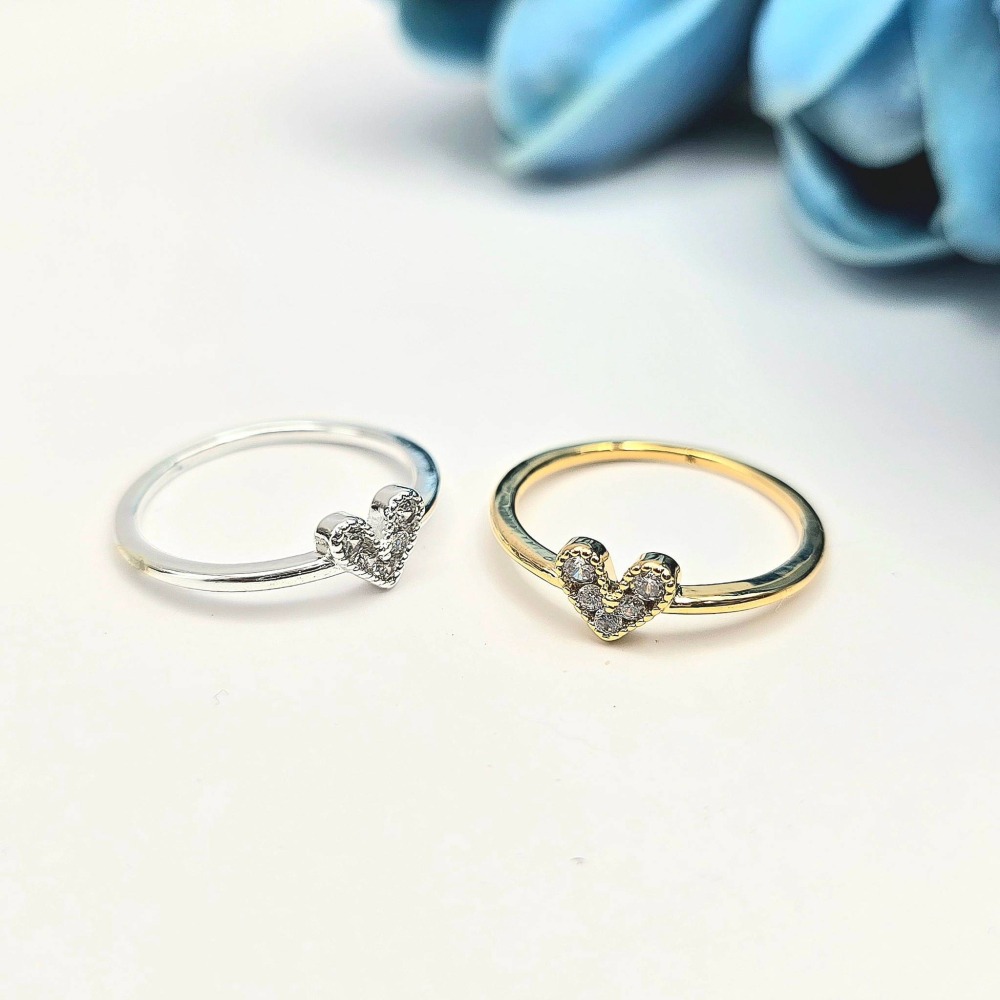 【正韓 愛心水鑽戒指】 簡約鋯石時尚戒指 韓國推薦飾品 送禮必備首飾 女生飾品 首飾 生日禮物 WA7736-細節圖3