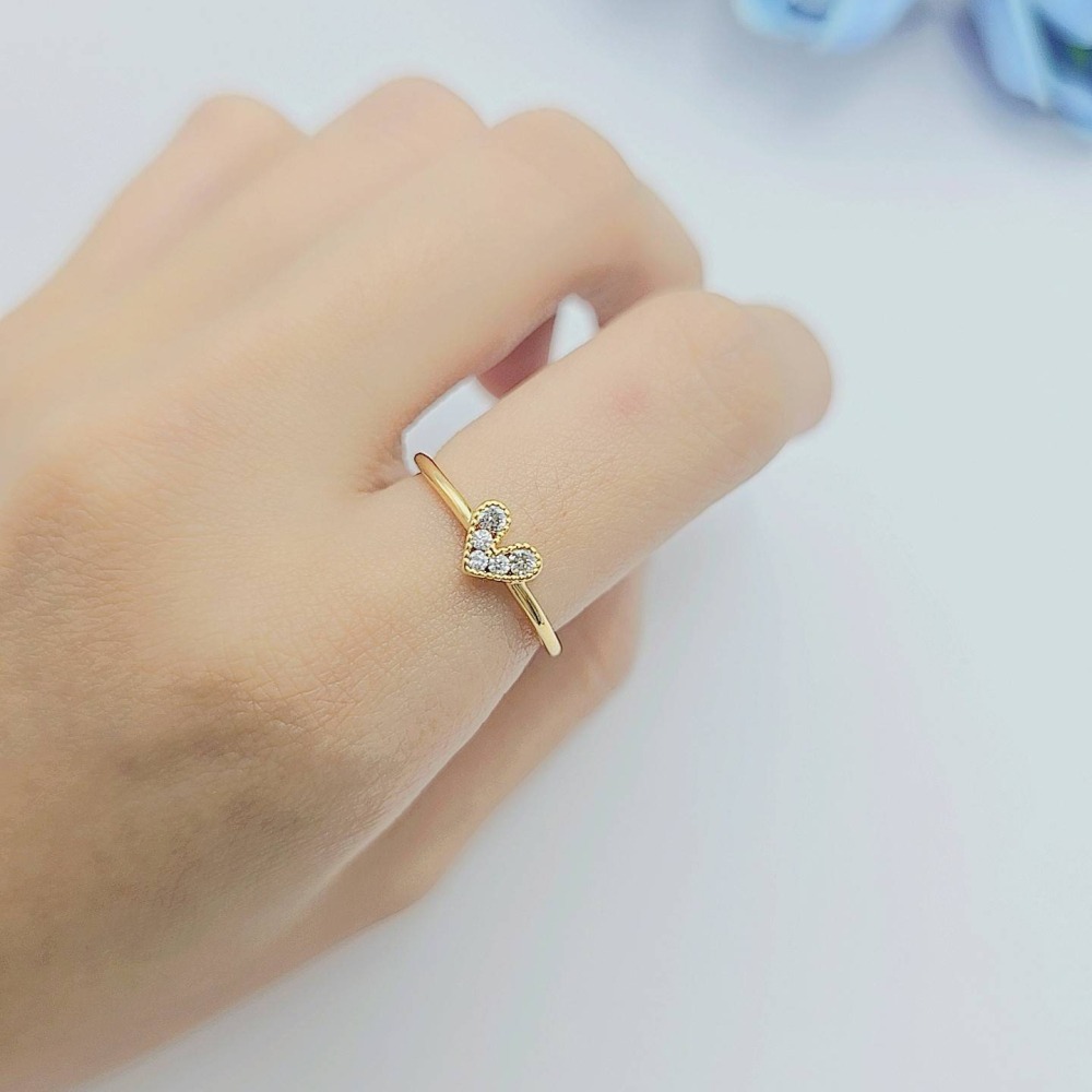 【正韓 愛心水鑽戒指】 簡約鋯石時尚戒指 韓國推薦飾品 送禮必備首飾 女生飾品 首飾 生日禮物 WA7736-細節圖6