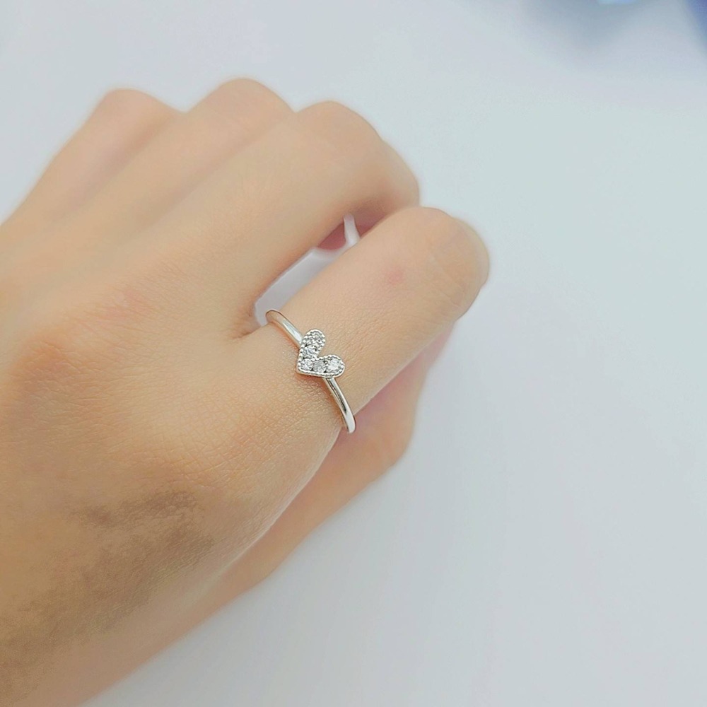 【正韓 愛心水鑽戒指】 簡約鋯石時尚戒指 韓國推薦飾品 送禮必備首飾 女生飾品 首飾 生日禮物 WA7736-細節圖7