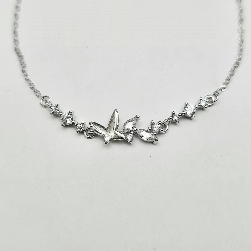 【現貨快速出】S925純銀 日系小巧蝴蝶水鑽手鍊 氣質甜美手飾 女生推薦手鍊 小眾設計飾品 CA0208-細節圖6