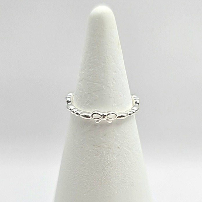 【現貨快速出】S925純銀 韓系間約蝴蝶結開口戒 氣質甜美戒指 日常百搭飾品  熱門推薦 送禮必備飾品 CA0215-細節圖3