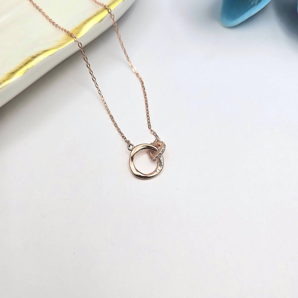 【莫比烏斯之鍊】S925純銀 莫比烏斯環愛心項鍊 TI AMO我愛你刻字項鍊 情人節送禮推薦飾品 CA0207-細節圖2