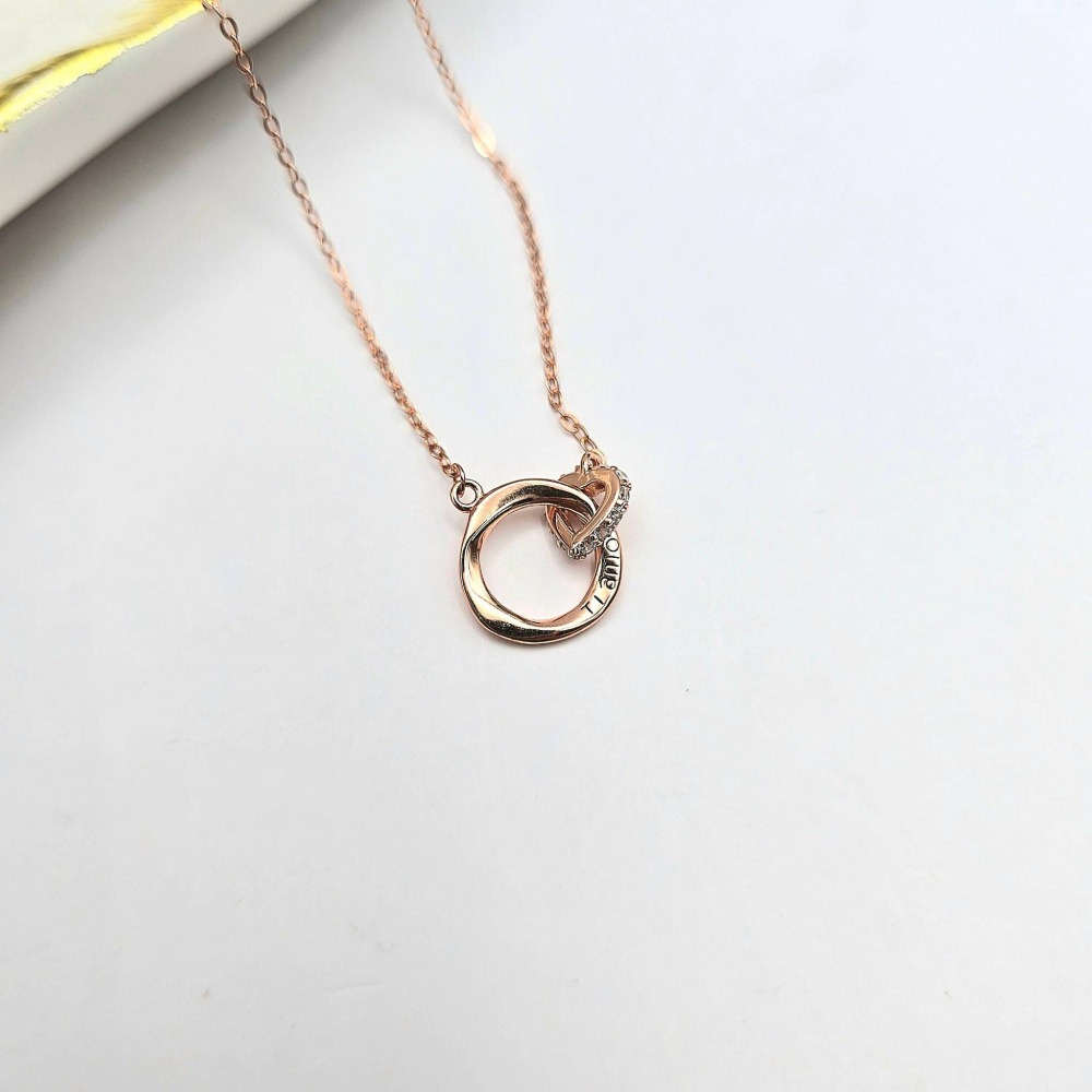 【莫比烏斯之鍊】S925純銀 莫比烏斯環愛心項鍊 TI AMO我愛你刻字項鍊 情人節送禮推薦飾品 CA0207-細節圖7