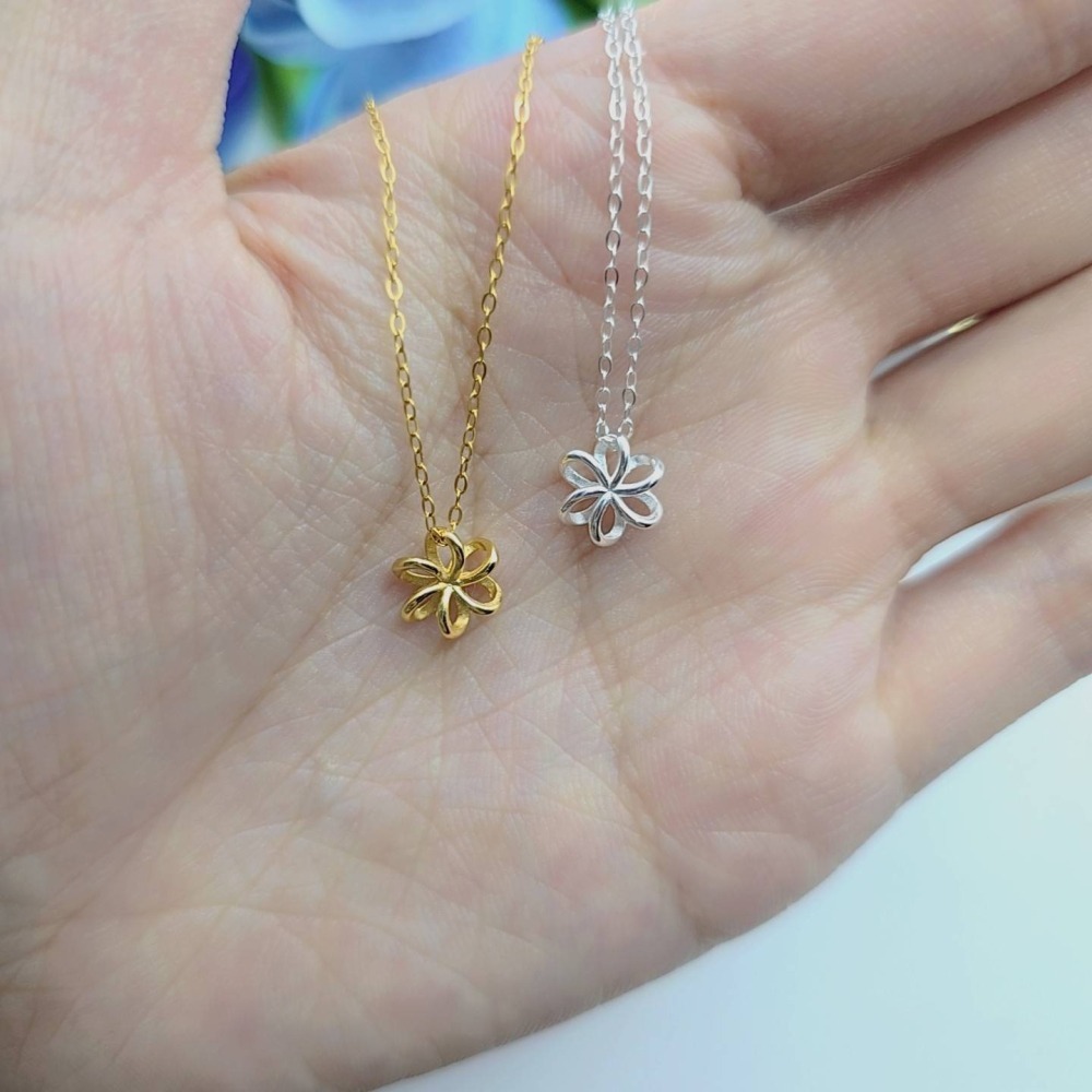 【S925銀 韓系簡約花朵項鍊】 甜美可愛巧花朵頸鍊 小清新項鍊 女生必備飾品 送禮推薦 CA0301-細節圖3