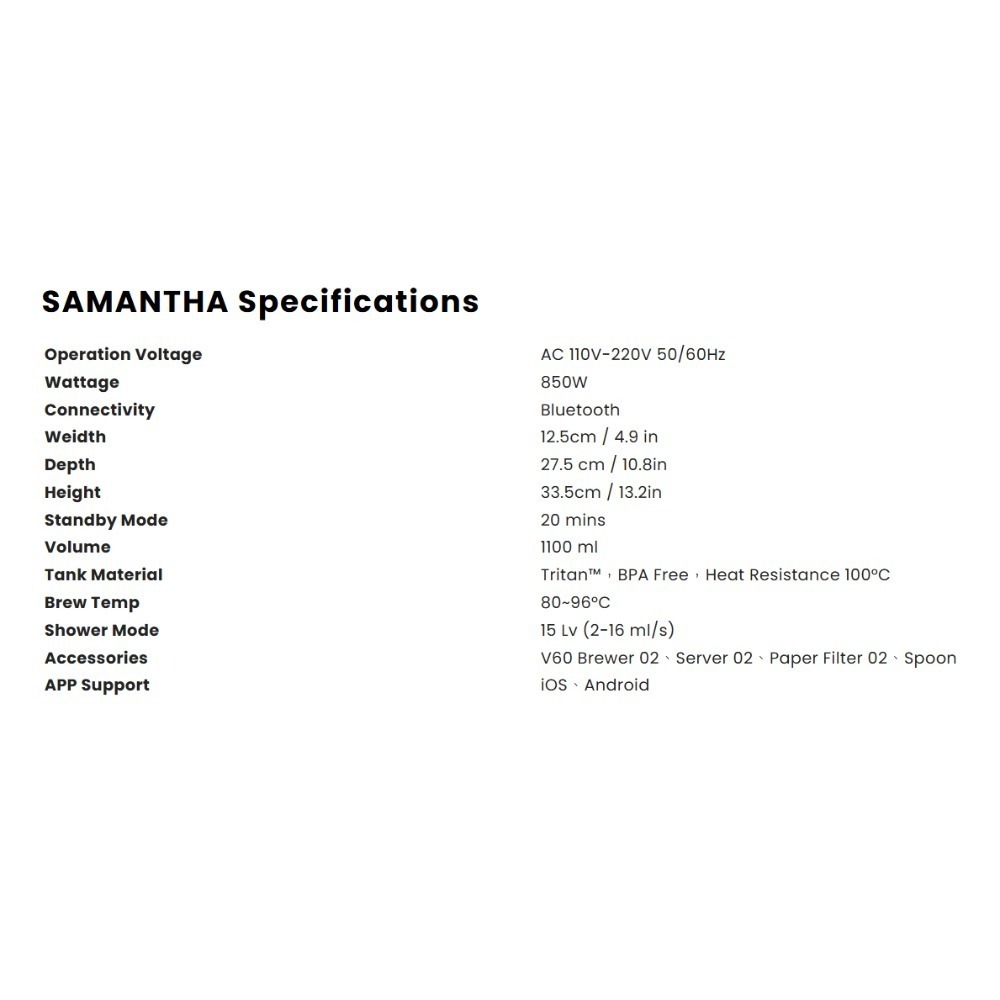 全新公司貨 HIROIA Samantha 智慧型手沖咖啡機 含盒 黑貓到宅免運-四点五咖啡販賣-細節圖6