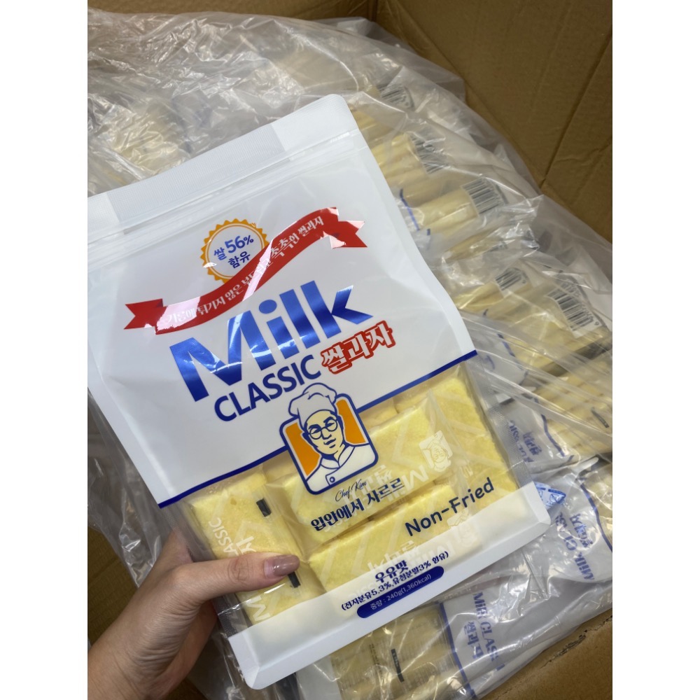 🇰🇷韓國濃醇香非油炸牛奶米餅240G-細節圖6