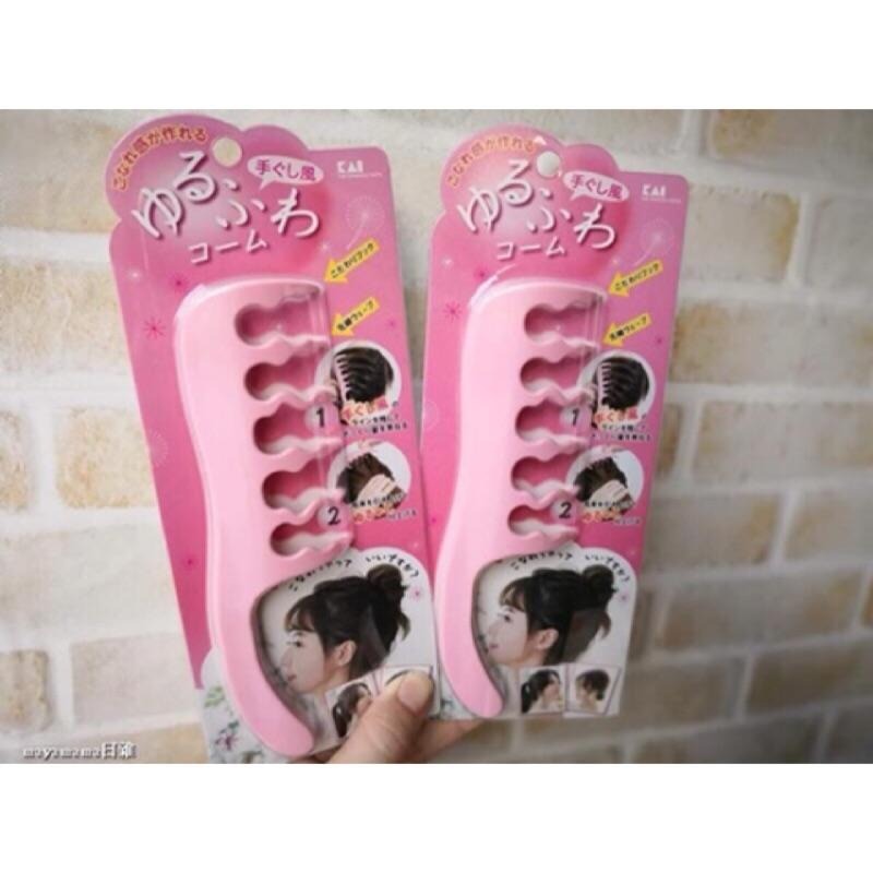 ♥︎MAYA日雜♥︎🇯🇵日本製 貝印 自然風 綁髮梳 造型梳 梳子-細節圖2