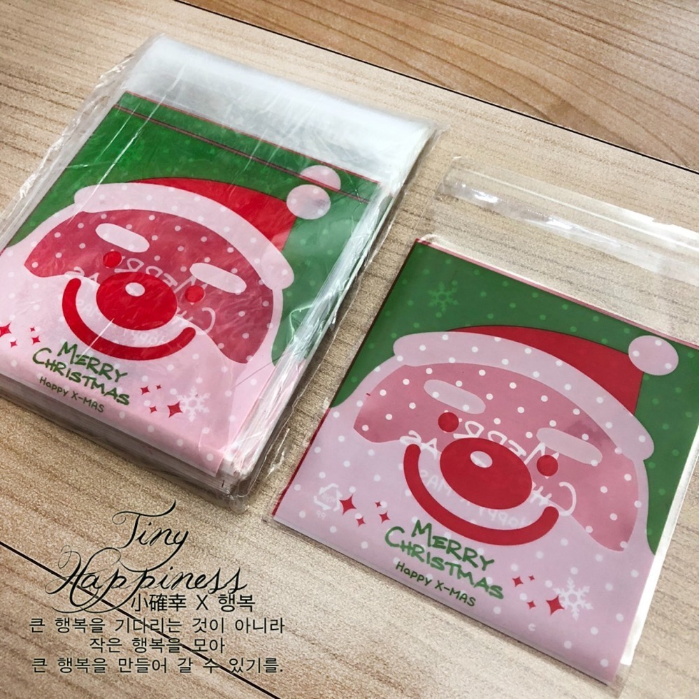 烘焙包裝袋 餅乾袋 糖果袋 禮品袋 分裝袋 10*10 幼兒園小禮物袋 (聖誕節) 自黏袋 耶誕節 聖誕老人 雪人 麋鹿-細節圖4