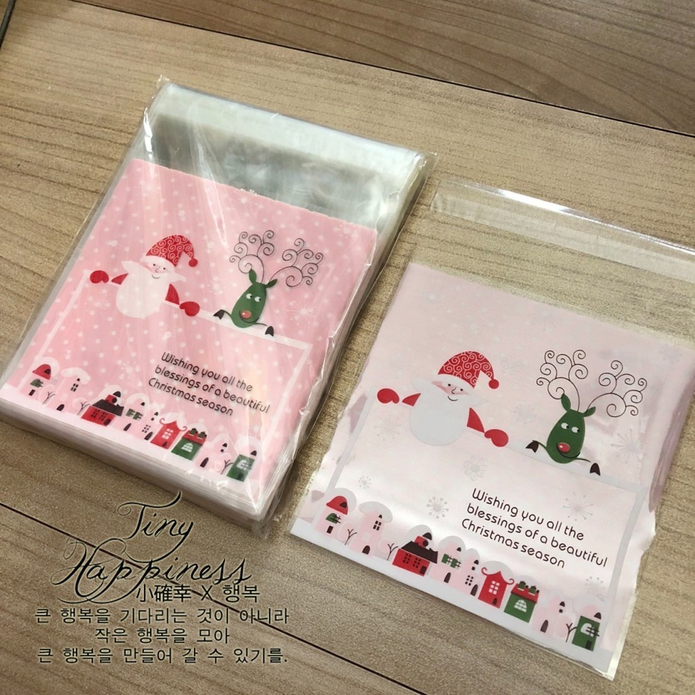 烘焙包裝袋 餅乾袋 糖果袋 禮品袋 分裝袋 10*10 幼兒園小禮物袋 (聖誕節) 自黏袋 耶誕節 聖誕老人 雪人 麋鹿-細節圖7