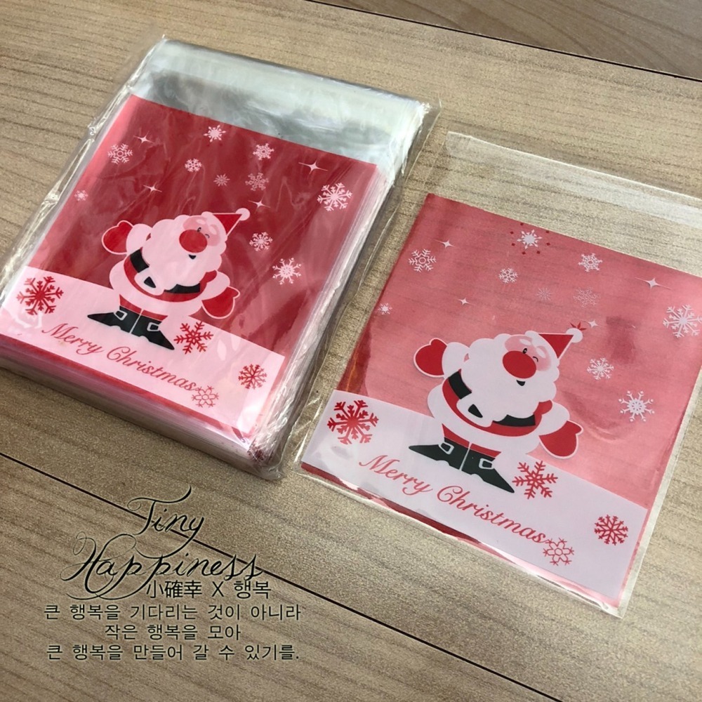 烘焙包裝袋 餅乾袋 糖果袋 禮品袋 分裝袋 10*10 幼兒園小禮物袋 (聖誕節) 自黏袋 耶誕節 聖誕老人 雪人 麋鹿-細節圖8