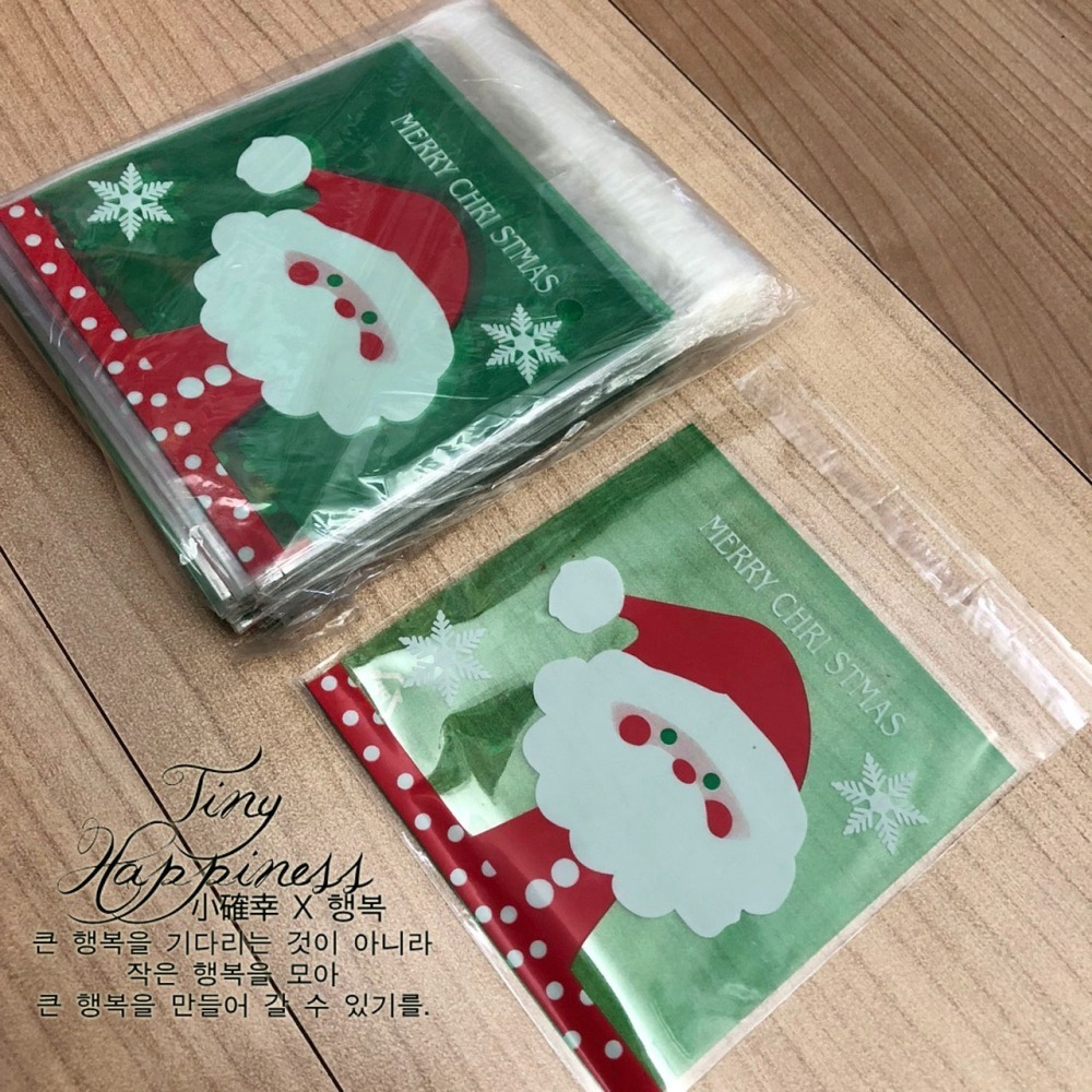 烘焙包裝袋 餅乾袋 糖果袋 禮品袋 分裝袋 10*10 幼兒園小禮物袋 (聖誕節) 自黏袋 耶誕節 聖誕老人 雪人 麋鹿-細節圖9