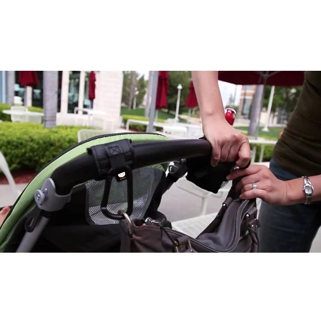 嬰兒推車髙質量掛勾 / 皮革金屬嬰兒車掛勾 / 超耐重 (一對)-細節圖3