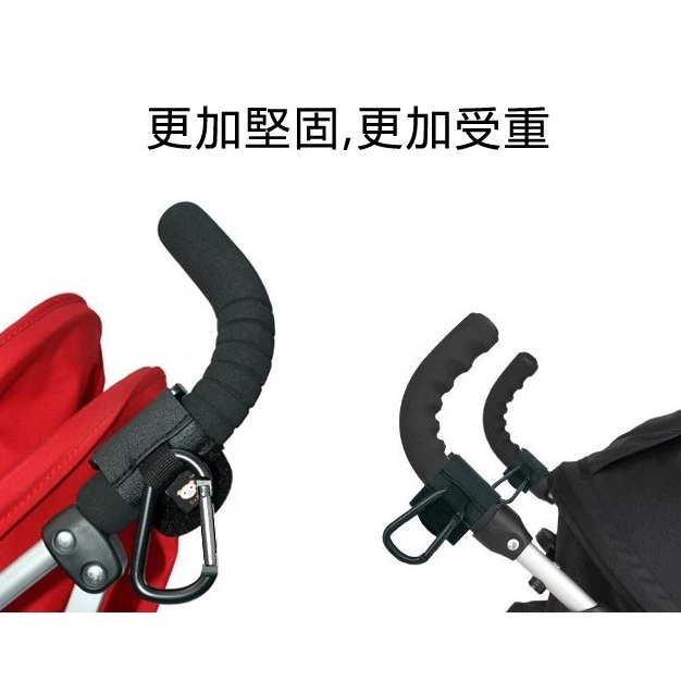 嬰兒推車髙質量掛勾 / 皮革金屬嬰兒車掛勾 / 超耐重 (一對)-細節圖4