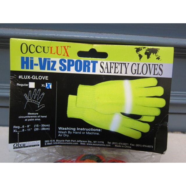 OCCULUX Hi-Viz 高能見度運動安全手套 (XL~20-28cm~亮橘色~全新~)-細節圖3