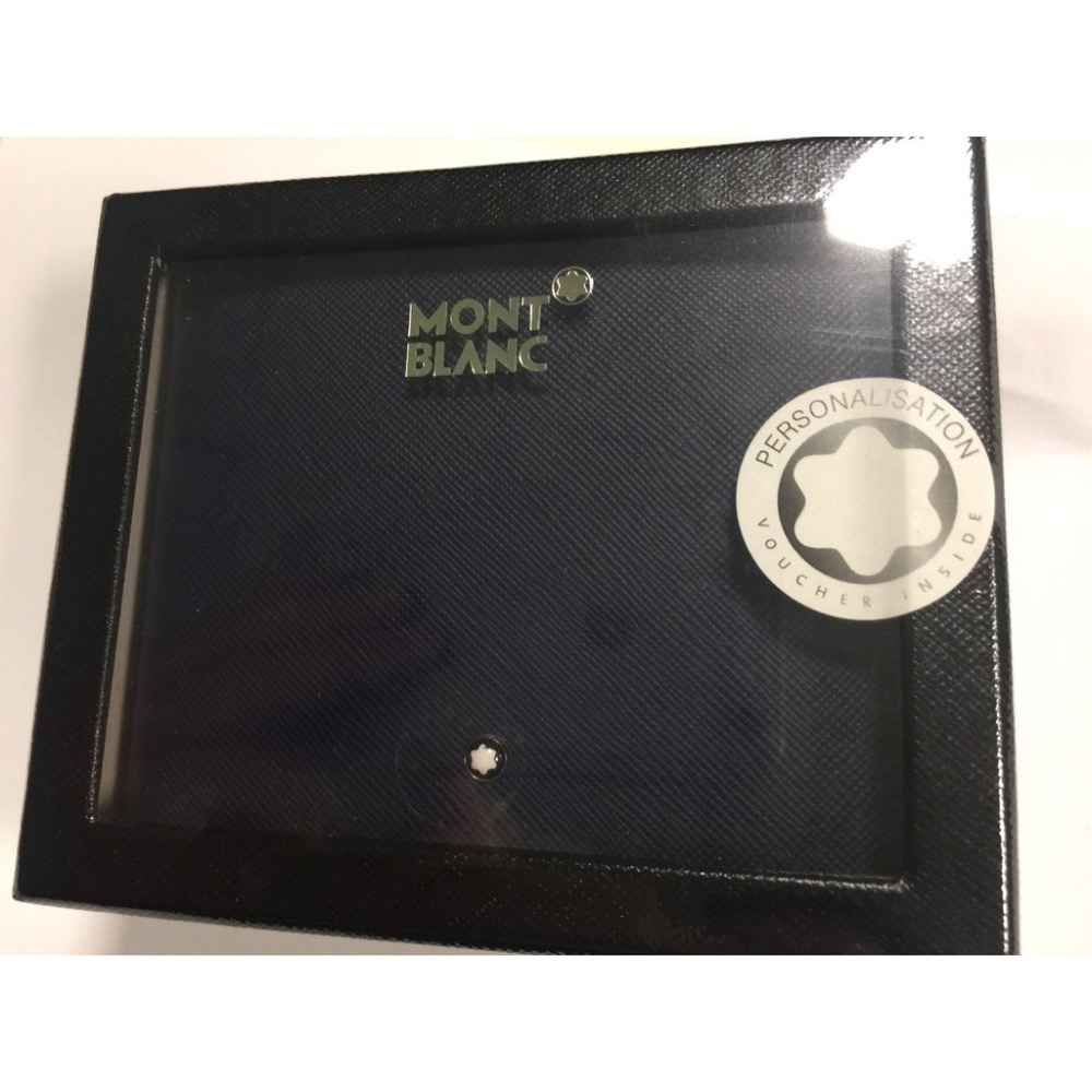 [長榮航空機上代購正品]萬寶龍匠心系列8卡皮夾-靛藍-細節圖3