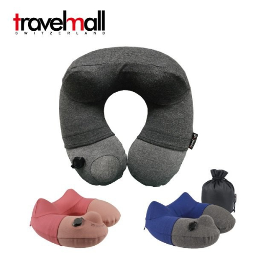 [長榮機上免稅品現貨]TRAVELMALL SWITZERLAND 專利3D按壓式充氣頸枕