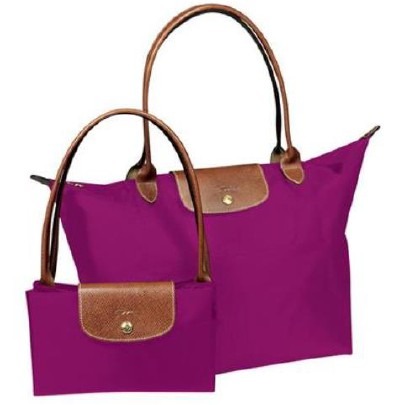 [長榮免稅品 代購最低] LONGCHAMP LE PLIAGE CLUB 長把大型肩背包－桃色 出清最後一個-細節圖2