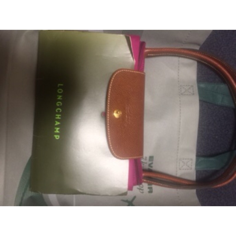 [長榮免稅品 代購最低] LONGCHAMP LE PLIAGE CLUB 長把大型肩背包－桃色 出清最後一個-細節圖7