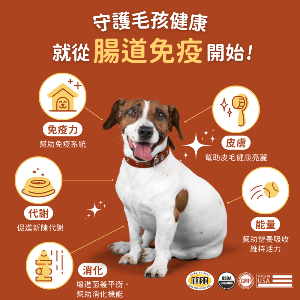 ★現貨免運【飛樂沛】美國 Fera Pets USDA Organic 有機益生菌＋益生元 消化 腸道免疫 犬貓用-細節圖2