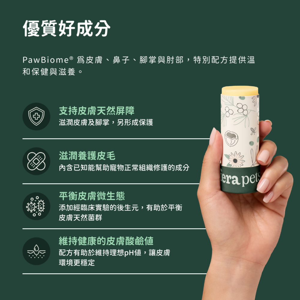 ★現貨免運【飛樂沛】美國 Fera Pets PawBiome™ 益生好棒舒緩皮毛膏 癢癢掰掰 紅腫掰掰 犬貓-細節圖4